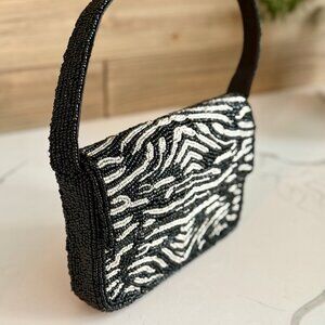 RARE Zebra Beaded Evening Bag • Rated Tik Tok Viral